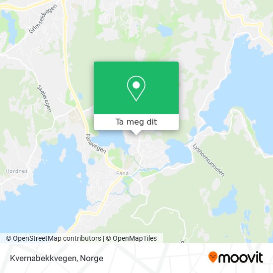 Kvernabekkvegen kart