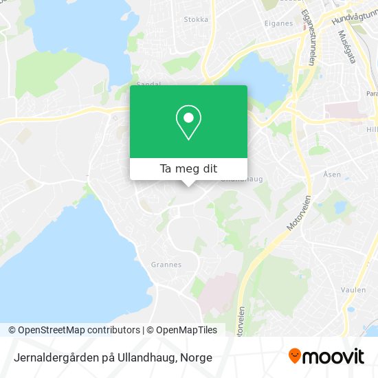 Jernaldergården på Ullandhaug kart