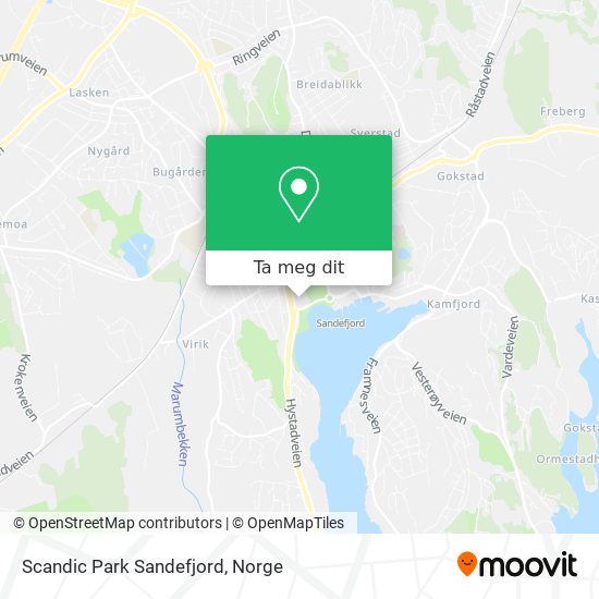 Scandic Park Sandefjord kart