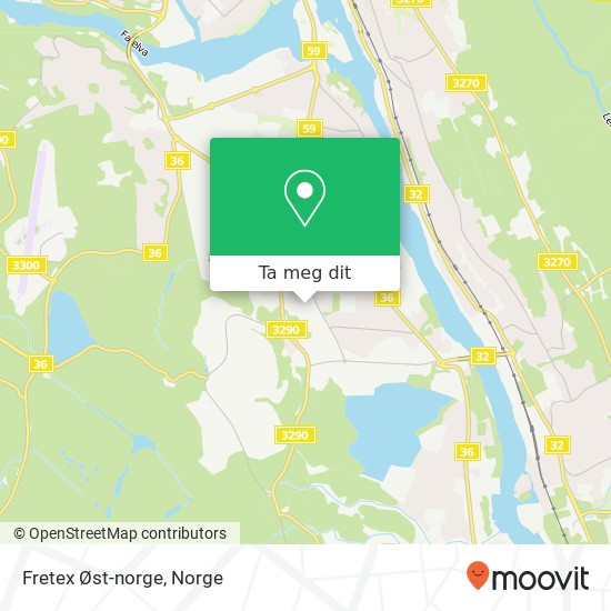 Fretex Øst-norge kart