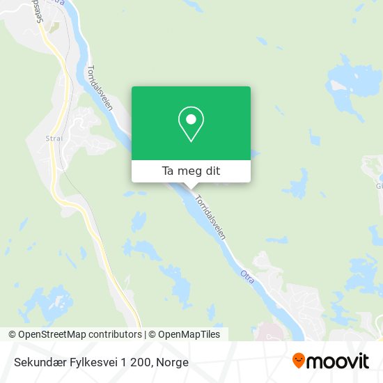 Sekundær Fylkesvei 1 200 kart