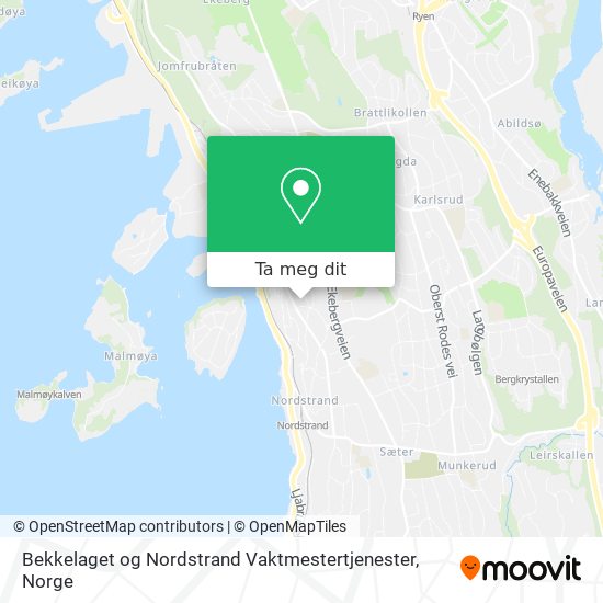 Bekkelaget og Nordstrand Vaktmestertjenester kart