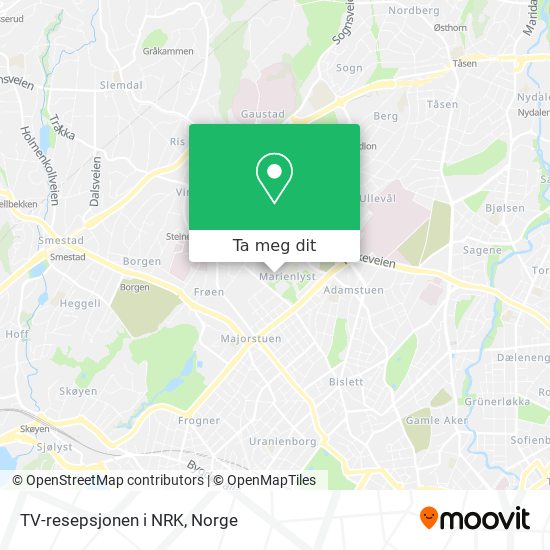 TV-resepsjonen i NRK kart