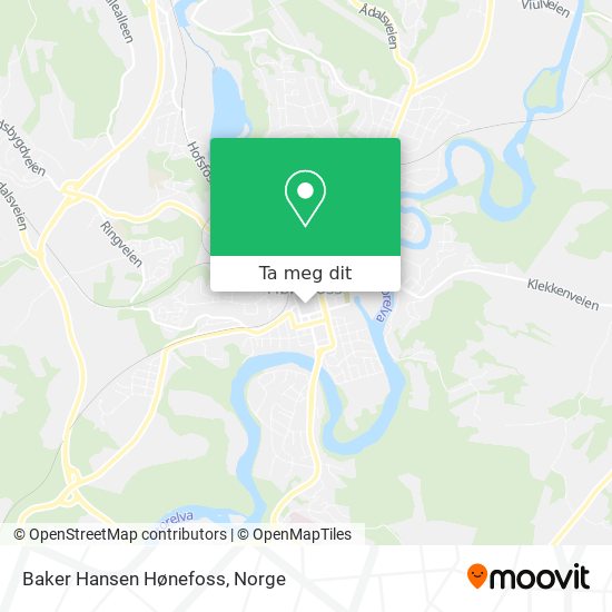 Baker Hansen Hønefoss kart