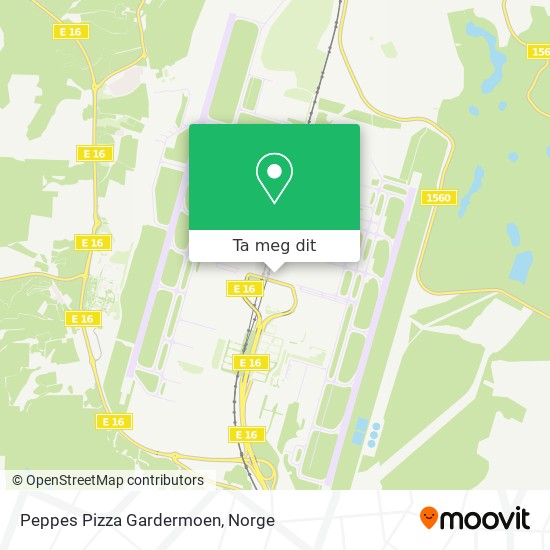 Peppes Pizza Gardermoen kart