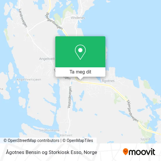 Ågotnes Bensin og Storkiosk Esso kart