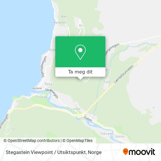Stegastein Viewpoint / Utsiktspunkt kart
