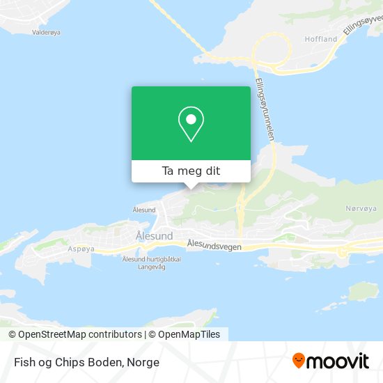 Fish og Chips Boden kart