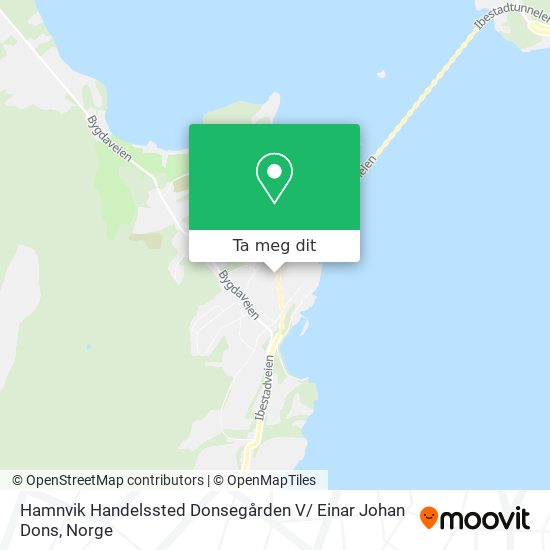 Hamnvik Handelssted Donsegården V/ Einar Johan Dons kart