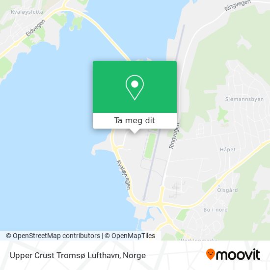 Upper Crust Tromsø Lufthavn kart