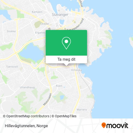 Hillevågtunnelen kart