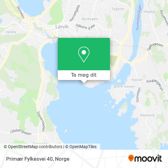 Primær Fylkesvei 40 kart