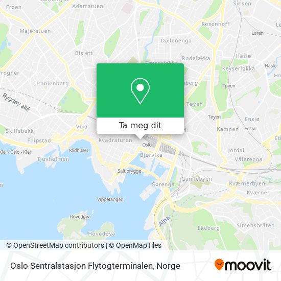Oslo Sentralstasjon Flytogterminalen kart