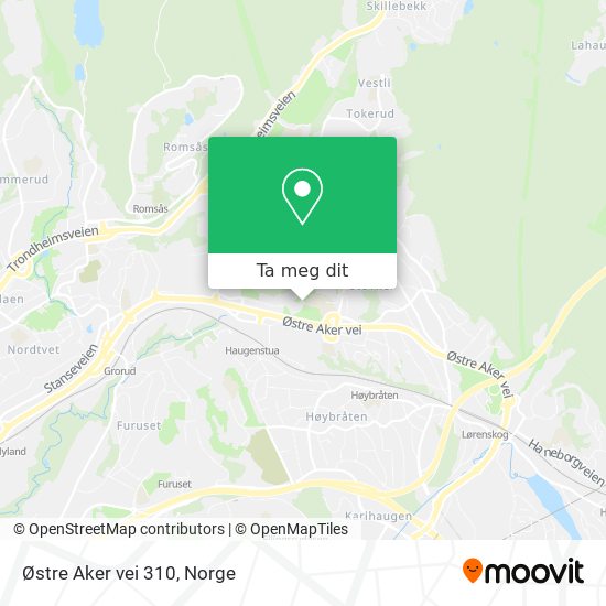 Østre Aker vei 310 kart