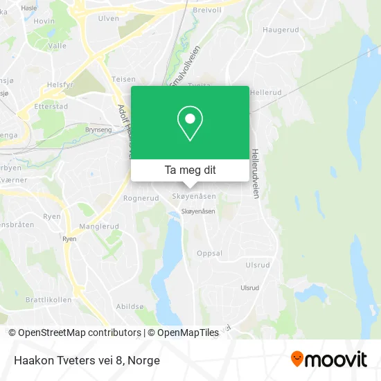 Haakon Tveters vei 8 kart
