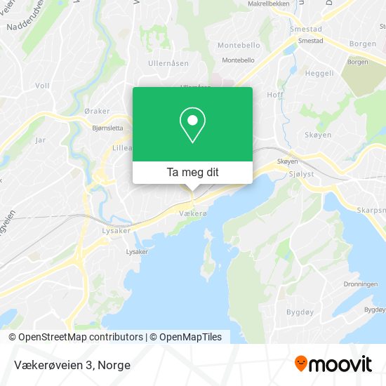 Vækerøveien 3 kart
