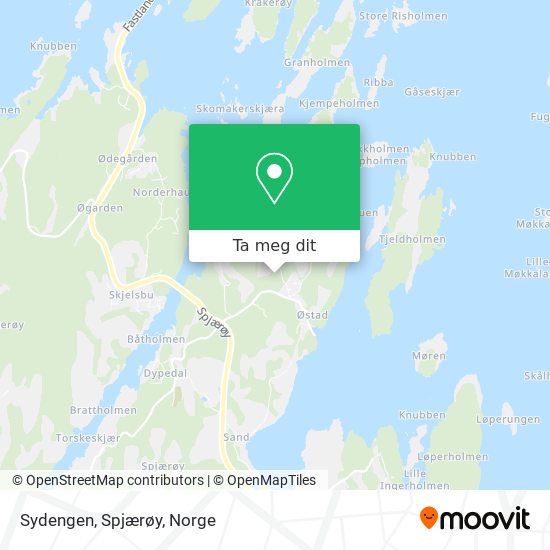 Sydengen, Spjærøy kart