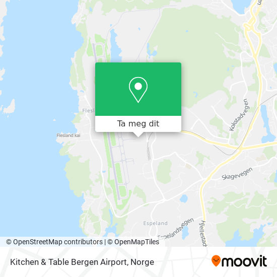 Kitchen & Table Bergen Airport kart
