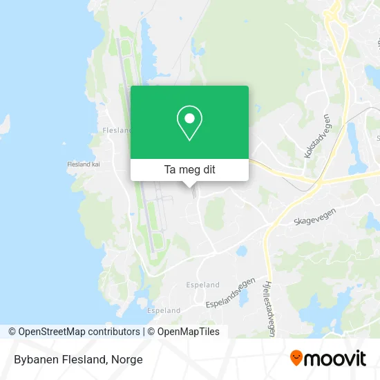 Bybanen Flesland kart