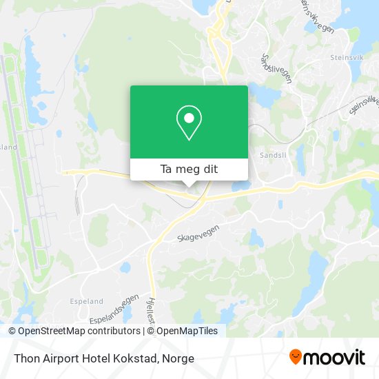 Thon Airport Hotel Kokstad kart