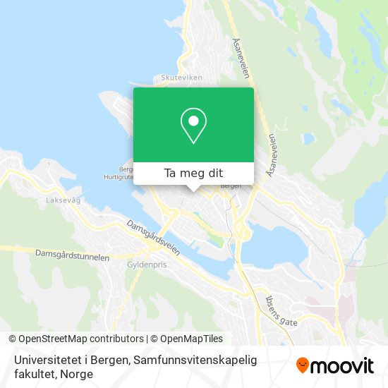 Universitetet i Bergen, Samfunnsvitenskapelig fakultet kart