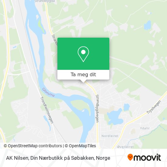 AK Nilsen, Din Nærbutikk på Søbakken kart