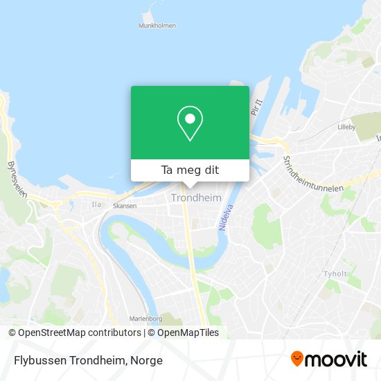 Flybussen Trondheim kart