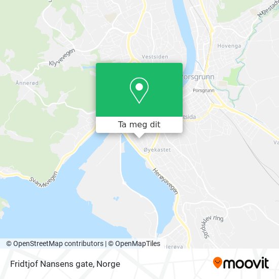 Fridtjof Nansens gate kart