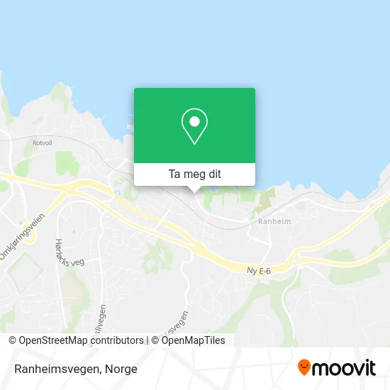 Ranheimsvegen kart