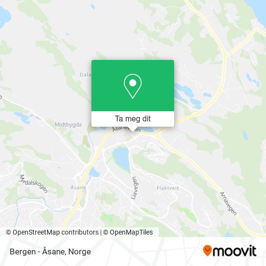 Bergen - Åsane kart