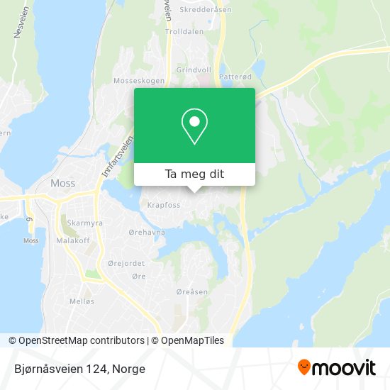 Bjørnåsveien 124 kart