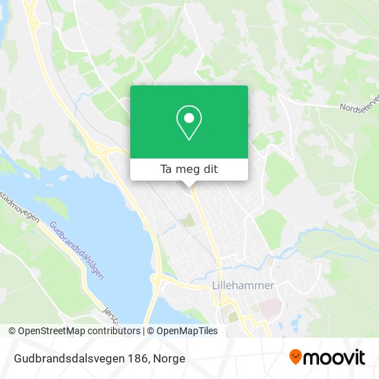Gudbrandsdalsvegen 186 kart