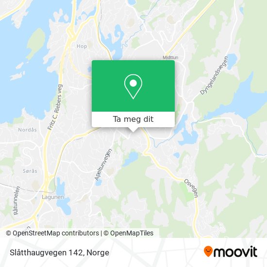 Slåtthaugvegen 142 kart