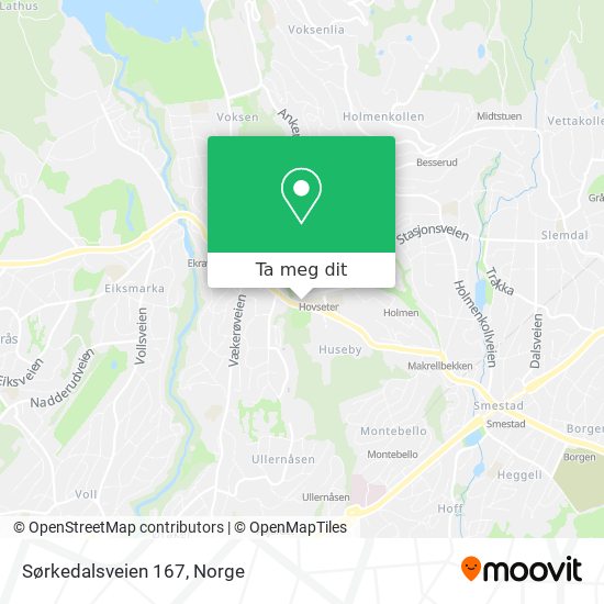 Sørkedalsveien 167 kart