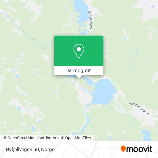Øyfjellvegen 50 kart