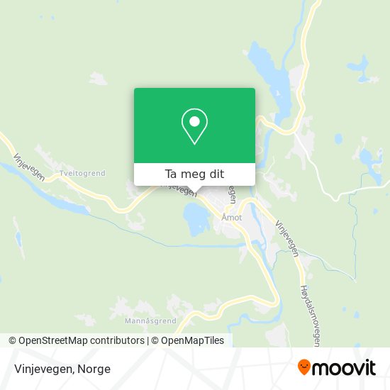 Vinjevegen kart