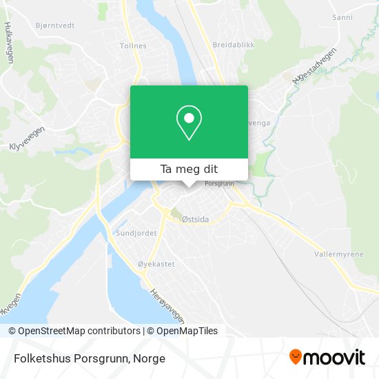 Folketshus Porsgrunn kart