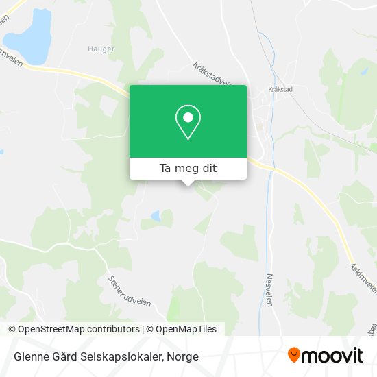 Glenne Gård Selskapslokaler kart