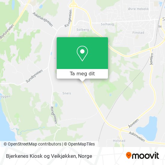 Bjerkenes Kiosk og Veikjøkken kart