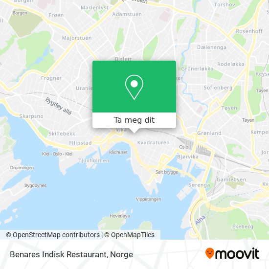 Benares Indisk Restaurant kart