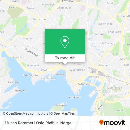 Munch-Rommet i Oslo Rådhus kart