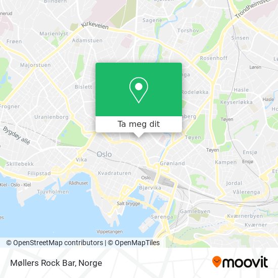 Møllers Rock Bar kart