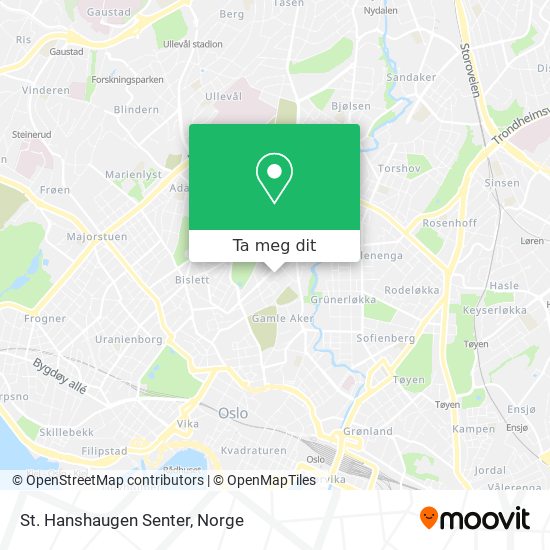 St. Hanshaugen Senter kart