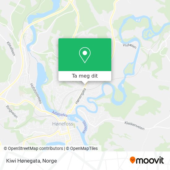 Kiwi Hønegata kart
