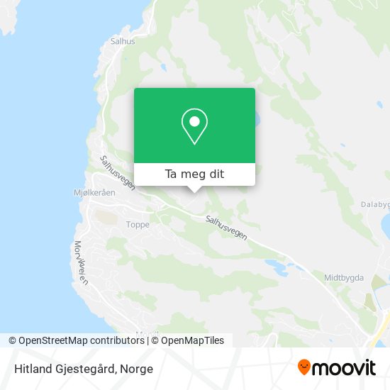 Hitland Gjestegård kart