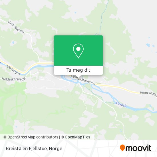 Breistølen Fjellstue kart