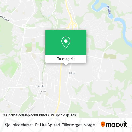Sjokoladehuset -Et Lite Spiseri, Tillertorget kart