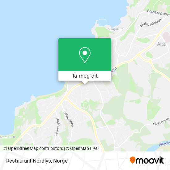 Restaurant Nordlys kart