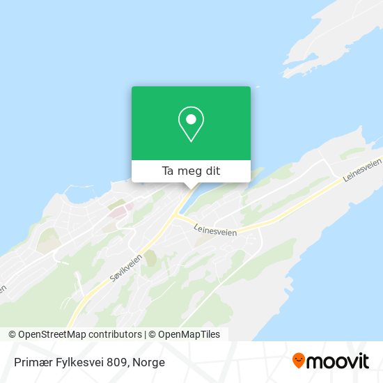Primær Fylkesvei 809 kart