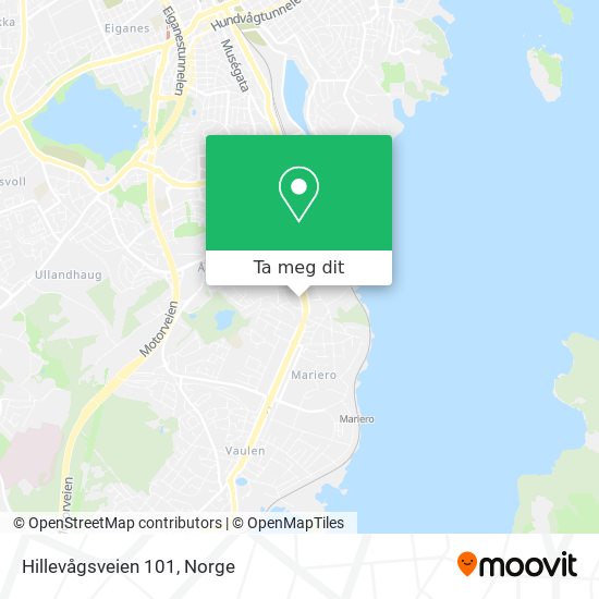 Hillevågsveien 101 kart